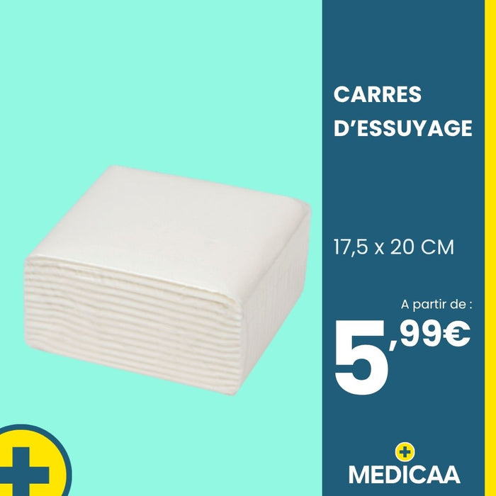 Carres d'essuyage - 17,5 x 20 cm