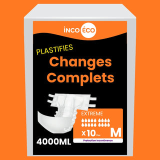Changes Complets Extreme Plastifiés - Ultra Absorbants - 4000 mL - Taille M - IncoEco