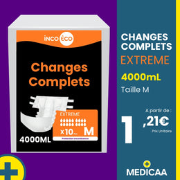 Changes Complets Extreme - Ultra Absorbants - 4000 mL - Taille M - IncoEco