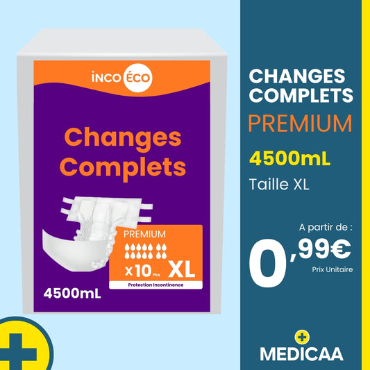 Changes Complets Premium - Ultra Absorbants - 4500 mL - Taille XL