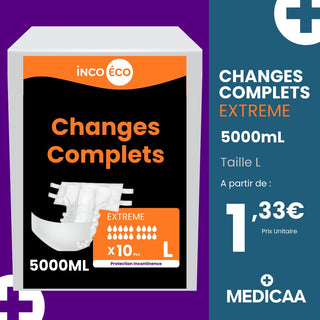 Changes Complets Extreme - Ultra Absorbants - 5000 ml - Taille L - IncoEco
