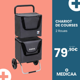 Chariot de Courses Eco Noir 2 Roues
