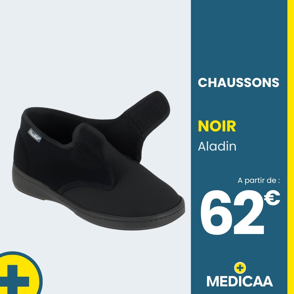 Chaussons Orthopédiques Aladin - Mixte - Noir