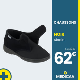 Chaussons Orthopédiques Aladin - Mixte - Noir