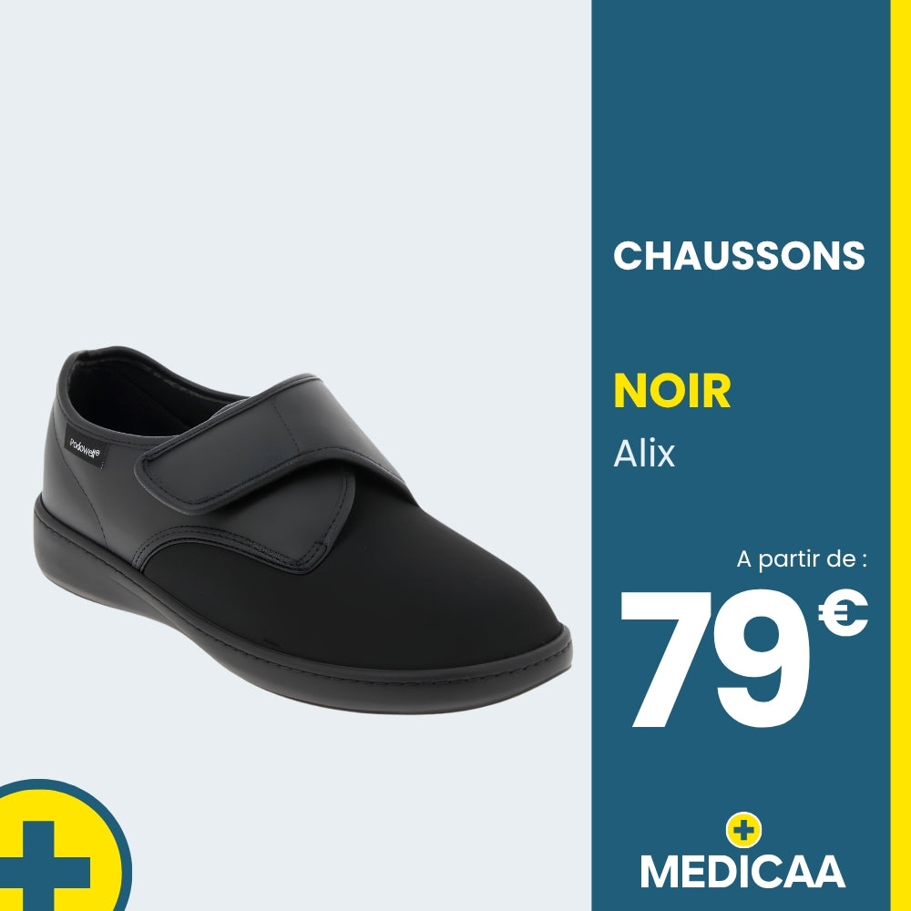 Chaussons Orthopédiques Alix - Mixte - Noir