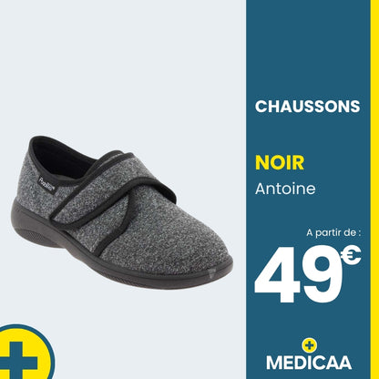 Chaussons Orthopédiques Antoine - Mixte - Noir