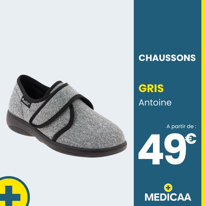 Chaussons Orthopédiques Antoine - Mixte - Gris