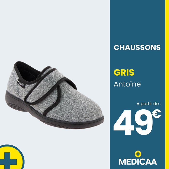 Chaussons Orthopédiques Antoine - Mixte - Gris
