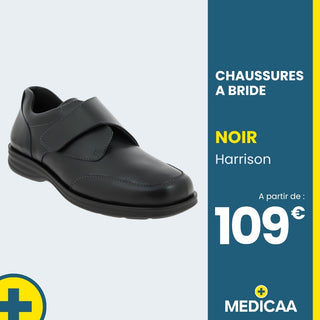 Chaussures à Bride - (Harrison02) - Homme - Noir