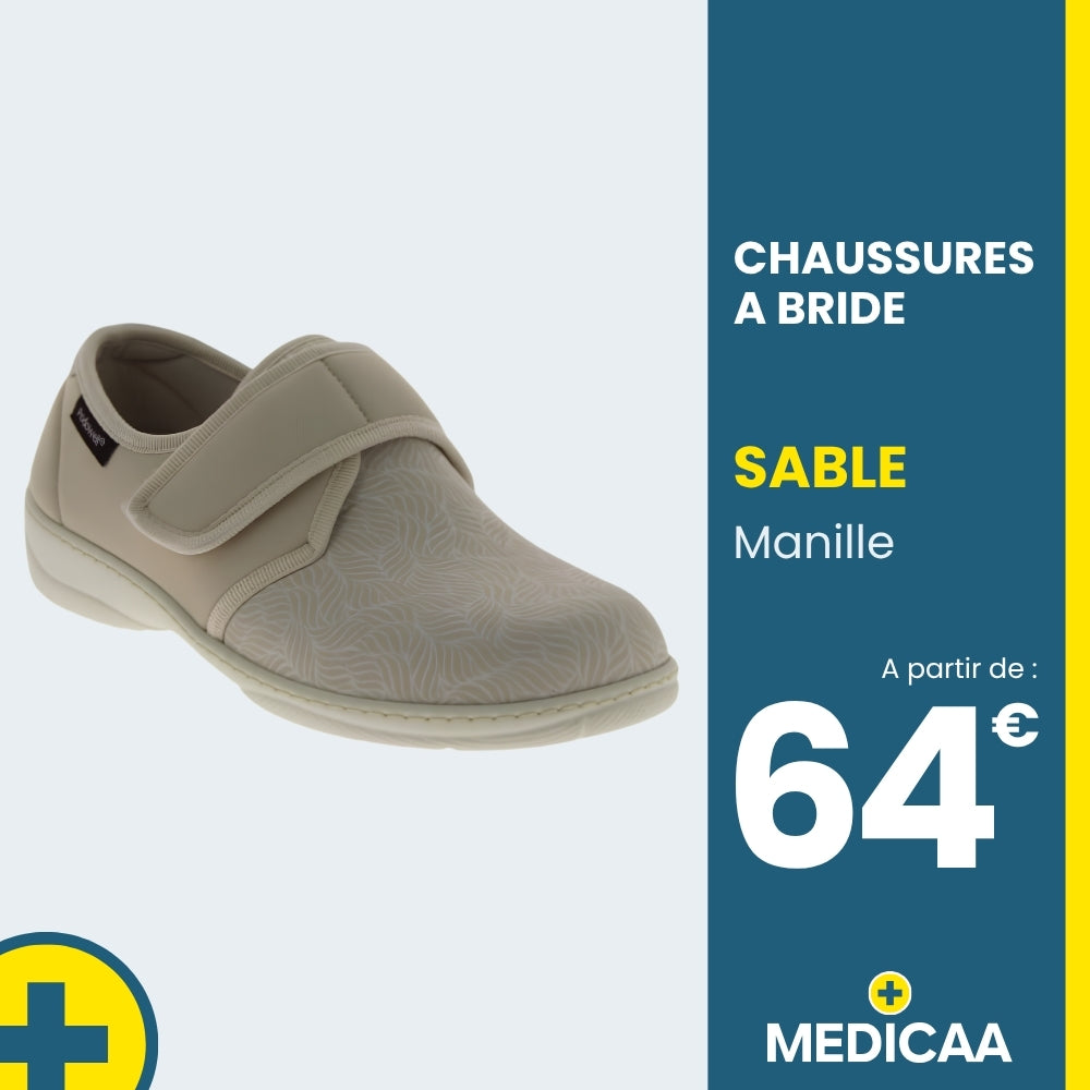 Chaussures à Bride Orthopédique - (Manille) - Femme - Sable