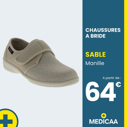 Chaussures à Bride Orthopédique Manille - Femme - Sable