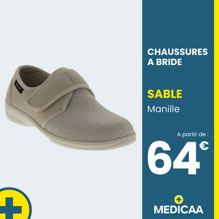 Chaussures à Bride Orthopédique - (Manille) - Femme - Sable
