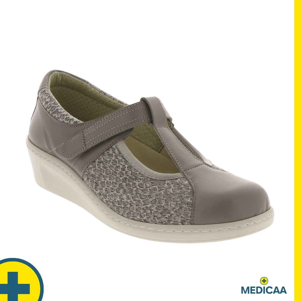 Chaussures à Bride Orthopédique Samia - Femme - Gris