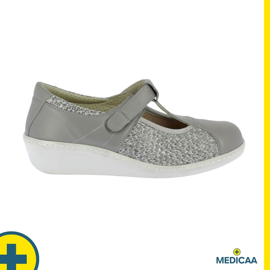 Chaussures à Bride Orthopédique Samia - Femme - Gris