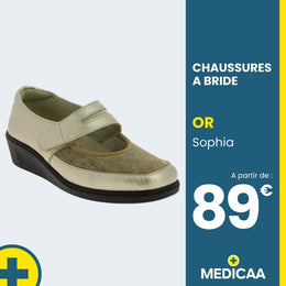 Chaussures à Bride Sophia - Femme - Or