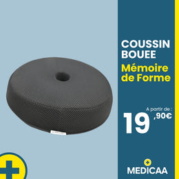 Coussin Bouée Mousse a Mémoire de Forme 40 x 40 x 7 cm