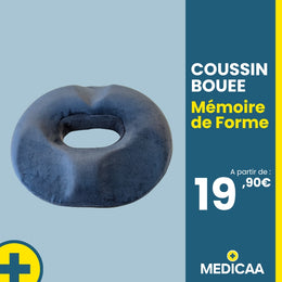 Coussin Bouée - Mousse a Mémoire de Forme - Ergonomique 42 x 39 x 9 cm