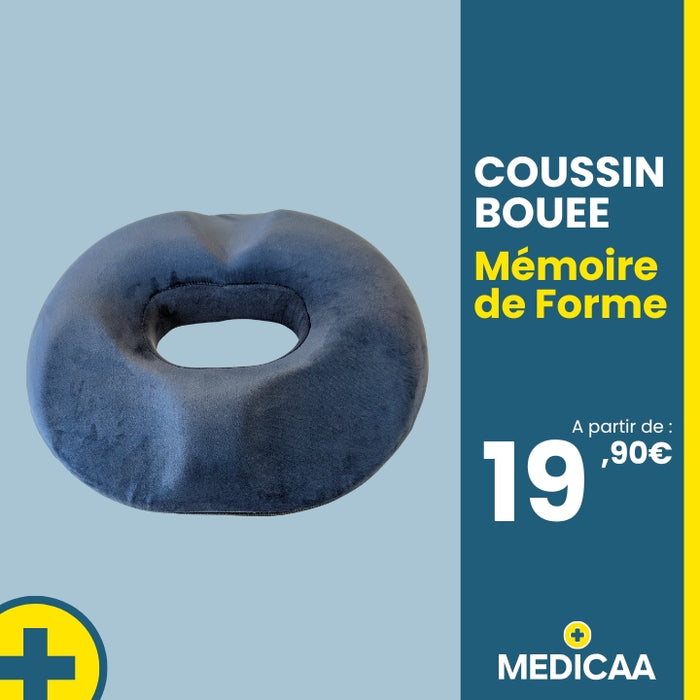 Coussin Bouée Mousse a Mémoire de Forme Ergonomique 42 x 39 x 9 cm