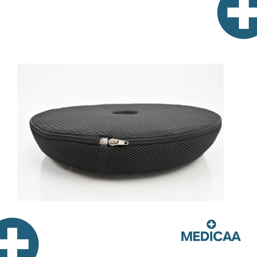 Coussin Bouee a Memoire de Forme et Gel 40 x 40 x 7 cm