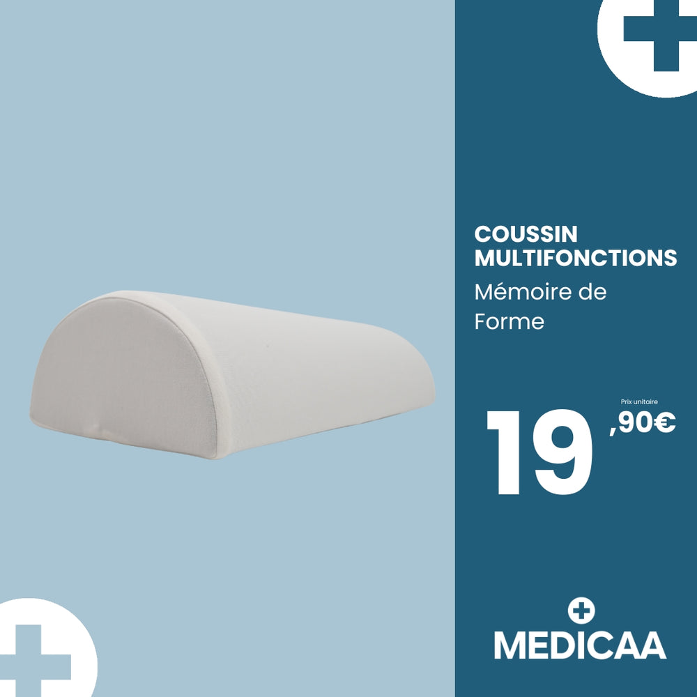 Coussin Multifonctions en Mousse a Mémoire de Forme 42 x 18 x 10 cm