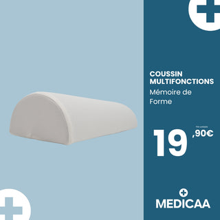 Coussin Multifonctions en Mousse a Mémoire de Forme 42 x 18 x 10 cm