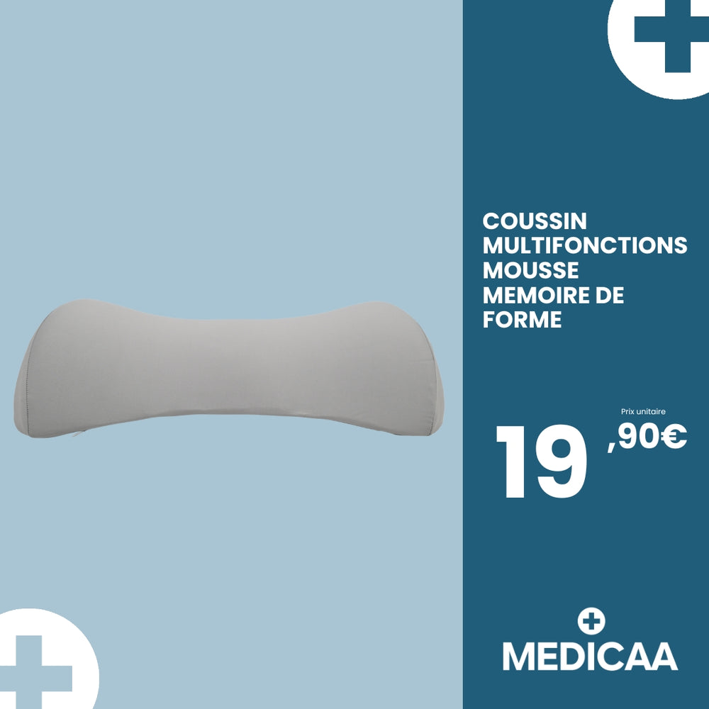 Coussin Multifonctions en Mousse a Mémoire de Forme 55 x 25 x 9 cm