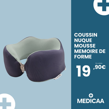 Coussin Nuque de Voyage en Mousse à Mémoire de Forme avec Boite