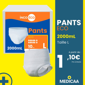 Culotte Ultra Absorbante - Pants Eco - 2000 mL - Taille L - IncoEco
