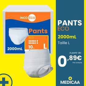 Culotte Ultra Absorbante - Pants Eco - 2000 mL - Taille L - IncoEco