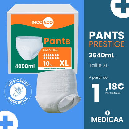 Culotte Ultra Absorbante - Pants Prestige - 4000 mL - Taille XL - IncoEco