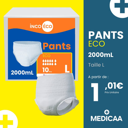 Culotte Ultra Absorbante - Pants Eco - 2000 mL - Taille L - IncoEco
