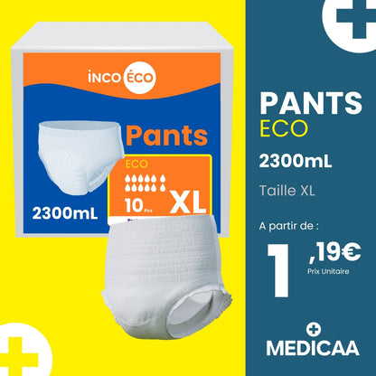 Culotte Ultra Absorbante - Pants Eco - 2300 mL - Taille XL - IncoEco
