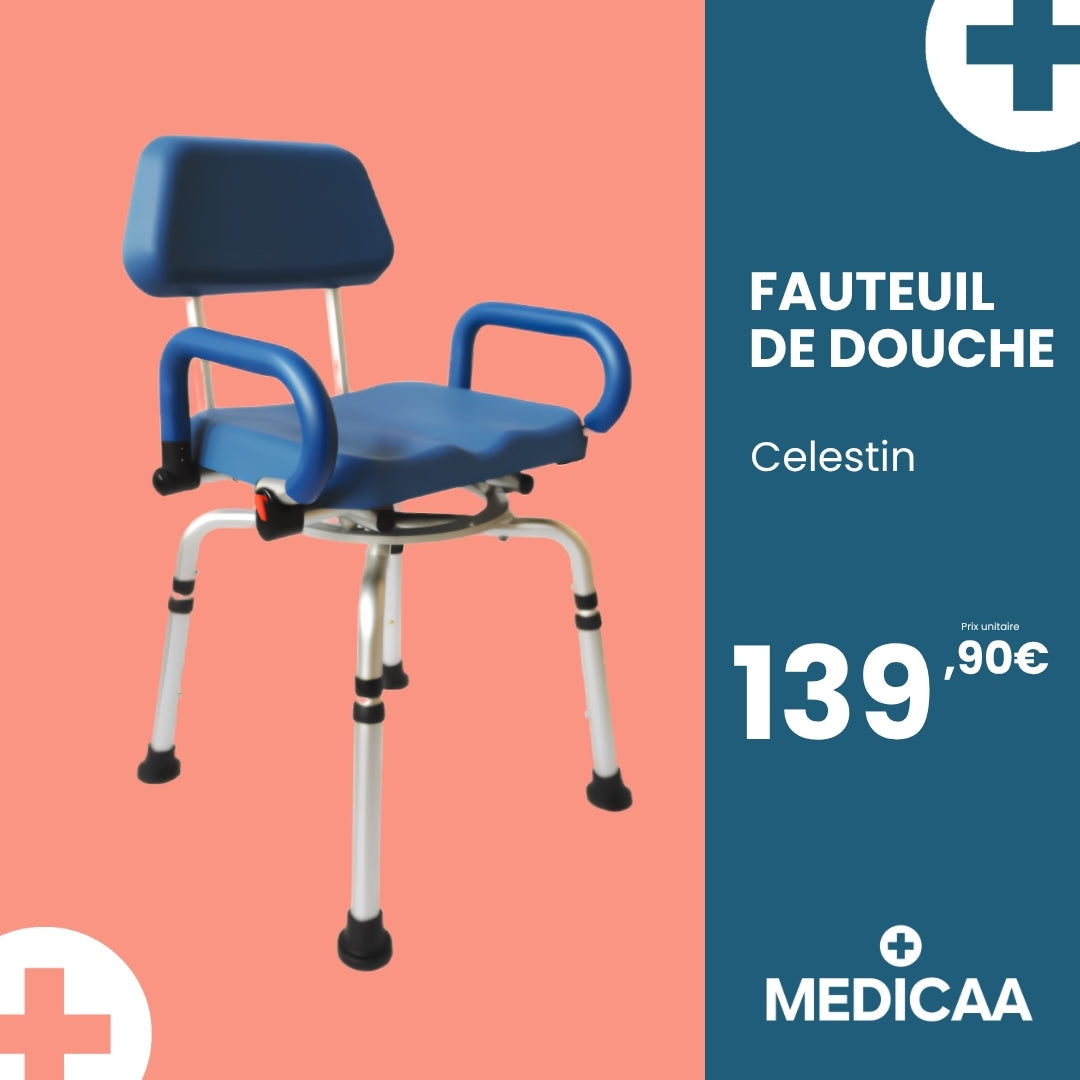 Fauteuil de Douche Pivotant Premium Celestin