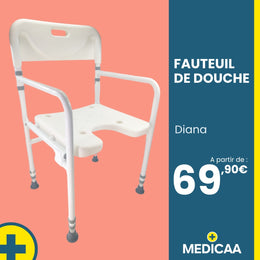 Fauteuil de douche pliable Diana