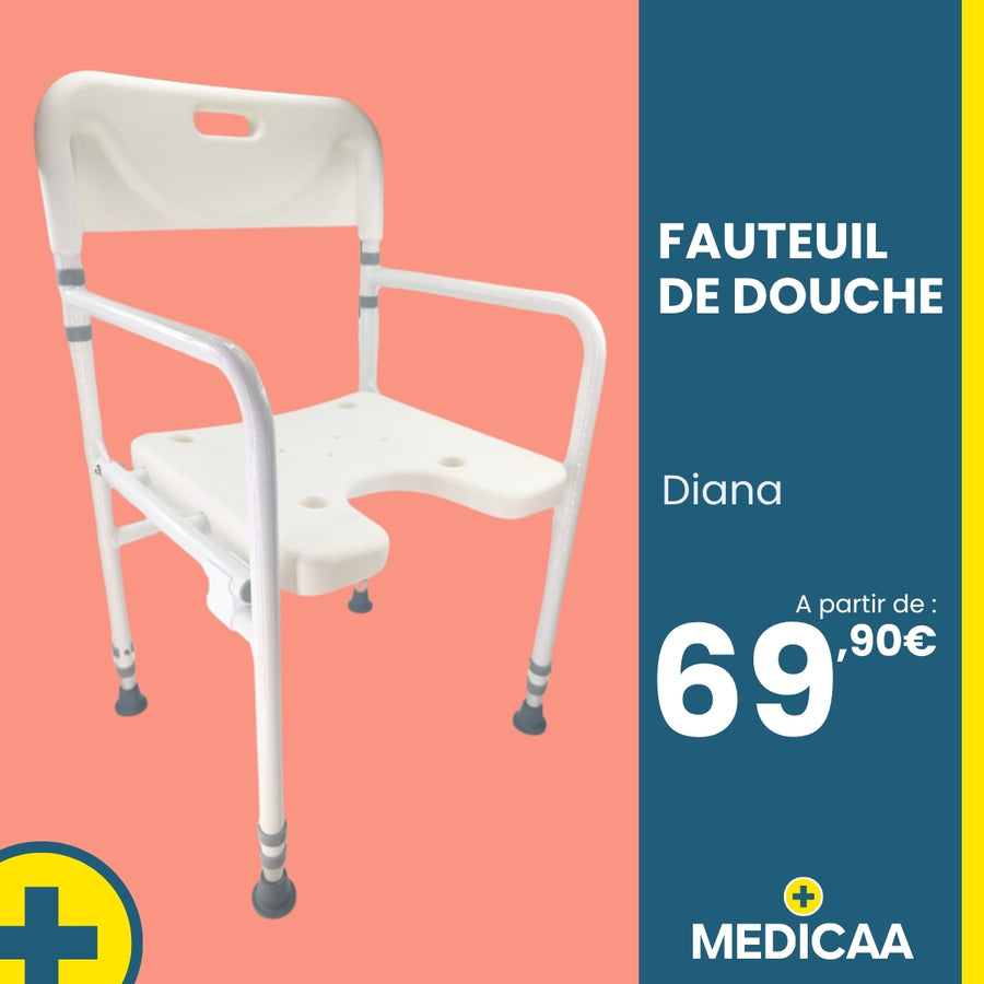 Fauteuil de douche pliable Diana