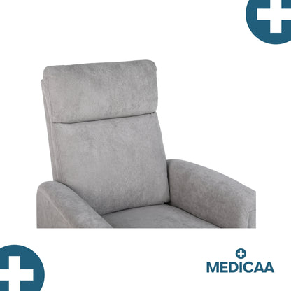 Fauteuil relax releveur 2 fonctions (1 moteur) – Gaspard – Gris Clair