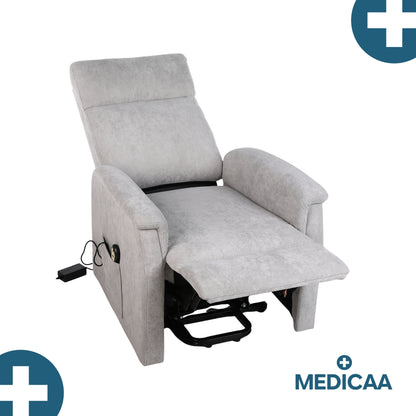 Fauteuil relax releveur 2 fonctions (1 moteur) – Gaspard – Gris Clair