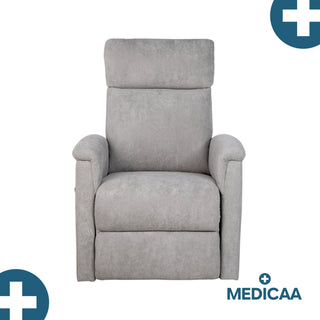 Fauteuil relax releveur 2 fonctions (1 moteur) – Gaspard – Gris Clair