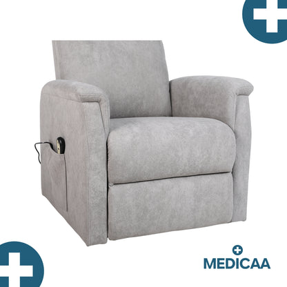 Fauteuil relax releveur 2 fonctions (1 moteur) – Gaspard – Gris Clair