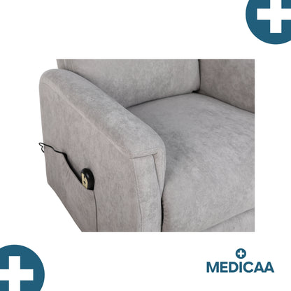 Fauteuil relax releveur 2 fonctions (1 moteur) – Gaspard – Gris Clair