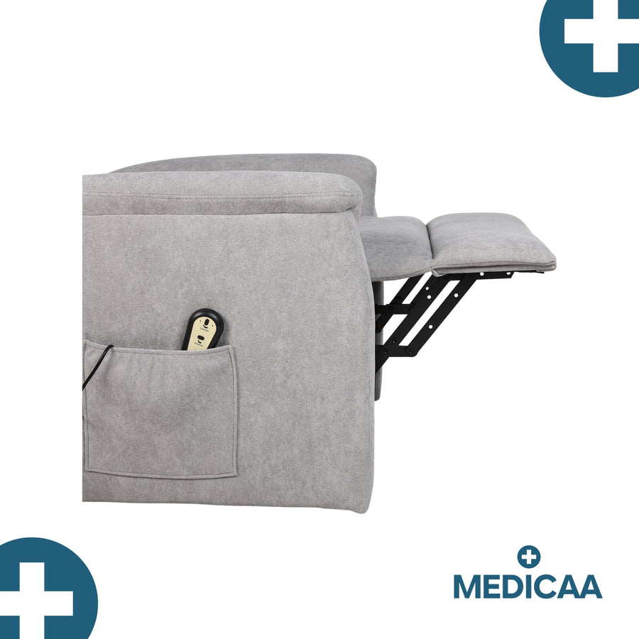 Fauteuil relax releveur 2 fonctions (1 moteur) – Gaspard – Gris Clair
