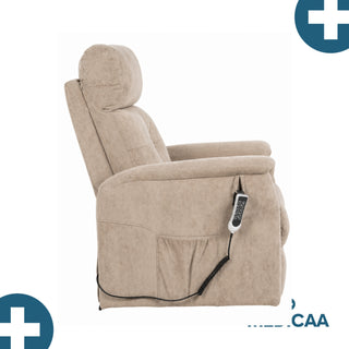 Fauteuil relax releveur 5 fonctions (4 moteurs) – Raymond – Beige