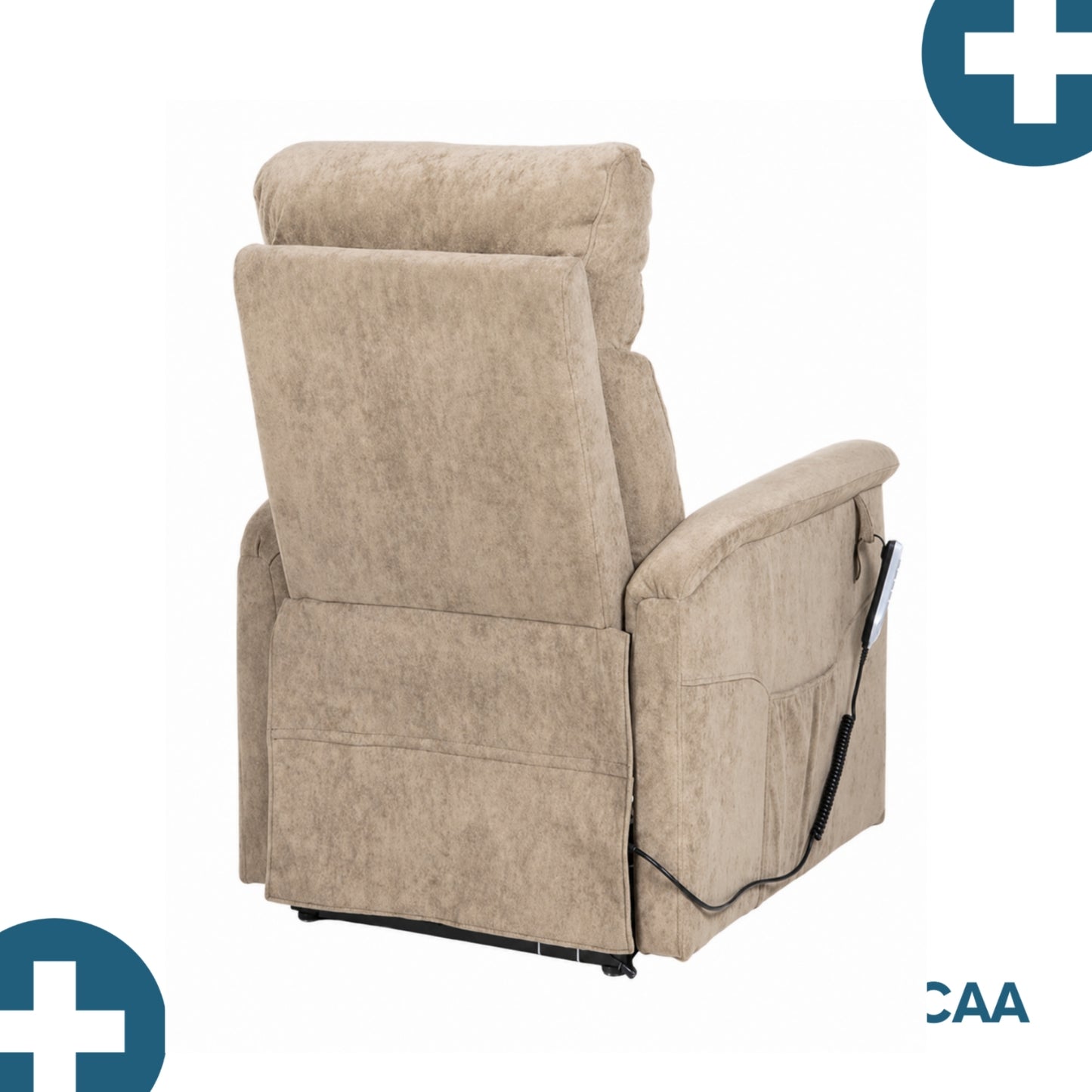 Fauteuil relax releveur 5 fonctions (4 moteurs) – Raymond – Beige