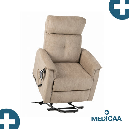 Fauteuil relax releveur 5 fonctions (4 moteurs) – Raymond – Beige