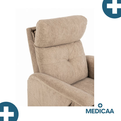Fauteuil relax releveur 5 fonctions (4 moteurs) – Raymond – Beige