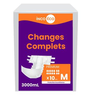 Changes Complets Premium - Ultra Absorbants - 3000 mL - Taille M - IncoEco