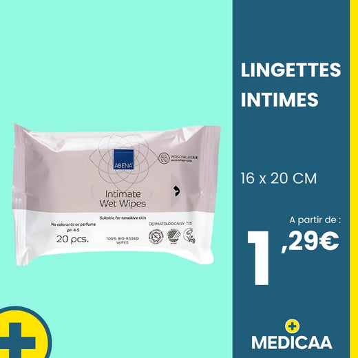 Lingettes Intimes Imprégnées - 16x20cm