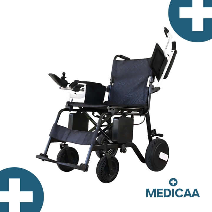Fauteuil roulant electrique pliant ultra leger Gary accoudoir