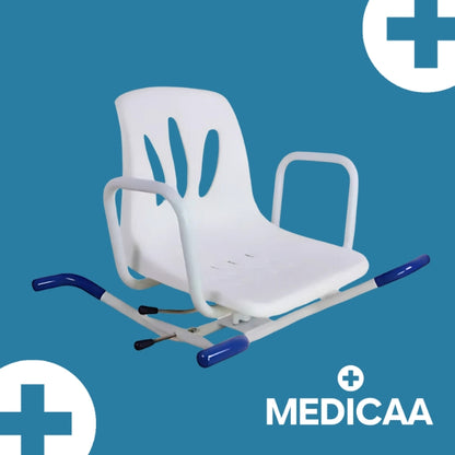 Medicaa siege de bain pivotant antoine personnes agees seniors fond bleu