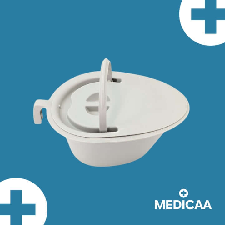 Medicaa chaise percee garde robe douche reglable en hauteur Olivia seau poignée